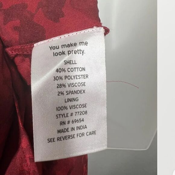 RAHI Flora Cutout Mini Dress Medium Large 
Red Floral Long Sleeves - Picture 6 of 8